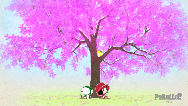 桜吹雪のGIFアニメ